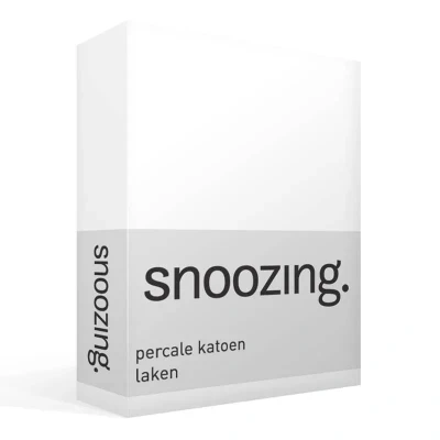 Afbeelding van Snoozing Laken Eenpersoons Percale katoen 150x260 cm Wit
