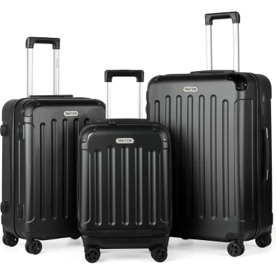 Afbeelding van TAN.TOMI Kofferset 3 Delig 95L Handbagage + 65L +41L Reiskoffer met 4 Wielen Ruimbagage Cijferslot Trolley Koffer Zwart