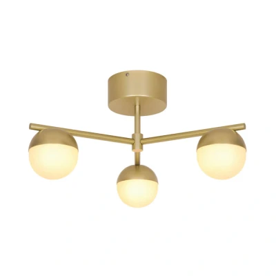 Afbeelding van Nordlux Messing plafondlamp Contina design 3 lichts 2512096035