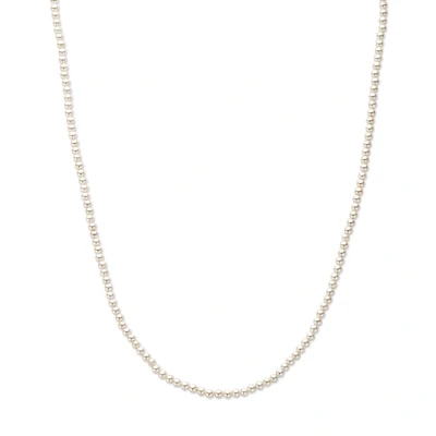Afbeelding van zilver gerhodineerd collier parels 3,2 mm 40 + 5 cm 1338254