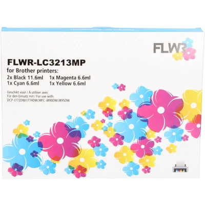 Afbeelding van FLWR Brother LC 3211 Multipack zwart en kleur cartridge