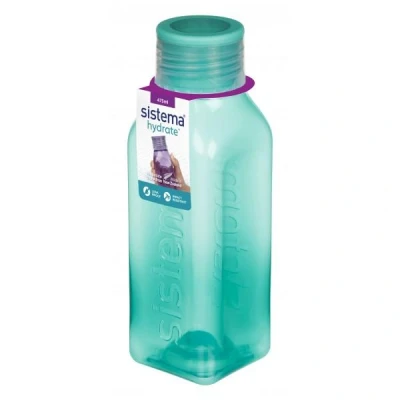 Afbeelding van Sistema Hydrate Vierkante fles, 475ml, verschillende kleuren
