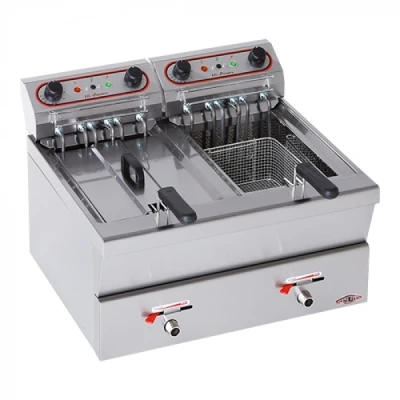 Afbeelding van friteuse 12L+12L