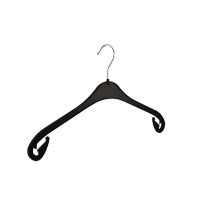 Afbeelding van De Kledinghanger Gigant 20 x Blousehanger / shirthanger NA43 kunststof zwart met rokinkepingen, 43 cm