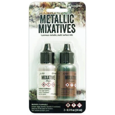 Afbeelding van Ranger Alcohol Ink Kit metallic pearl &amp; copper 2x14 ml