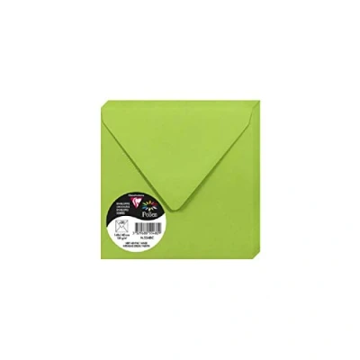 Afbeelding van Clairefontaine 5548C verpakking met 20 enveloppen pollen, gevoerd, 140 x mm, 120 g, ideaal voor uitnodigingen en correspondentie, munt, 1 stuk