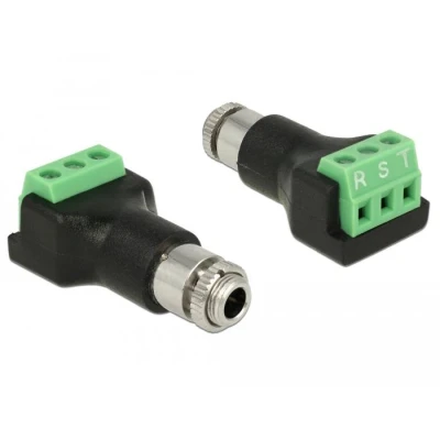 Afbeelding van Delock klemmenblok 3 pin &gt; jack aansluiting 3.5 mm voor installatie