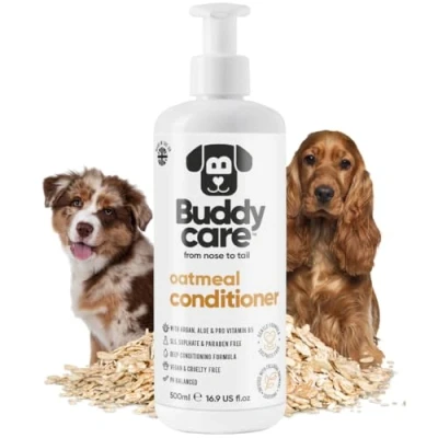 Afbeelding van Buddycare Havermout hondenconditioner, 500 ml, havermoutgeurende puppyconditioner met aloë vera en provitamine B5