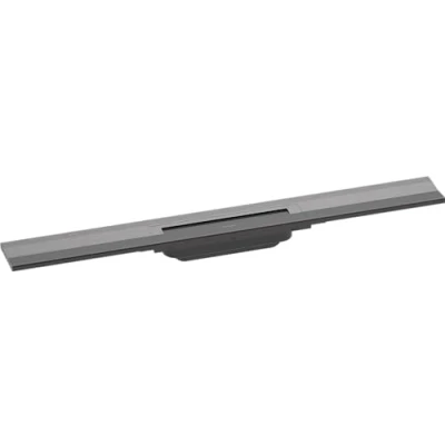 Afbeelding van hansgrohe Ready set douchegoot RainDrain Flex, afvoergoot, 700 mm, vloerafvoer douche in te korten voor wandmontage, geborsteld zwart chroom