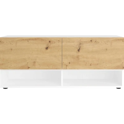 Afbeelding van Opbergbankje met 2 lades 108,9x41,7x46,1 cm wit en artisan eiken