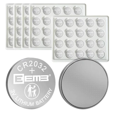 Afbeelding van EEMB 100 PACK CR2032 Batterij 3V Lithium Button Coin Cell Battery 2032 DL2032 ECR2032 LM2032 voor Horloges Rekenmachines Medische Apparaten Computer Moederborden Sleutelhangers