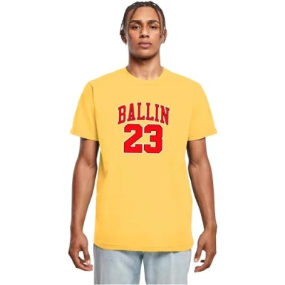 Afbeelding van Mister Tee Ballin 23 Tshirt print, Heren, Maat: Small, Taxi yellow