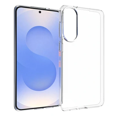 Afbeelding van Samsung Galaxy S25 Edge Hoesje Siliconen en TPU (zacht) Accezz Softcase/Backcover Transparant Telefoonhoesje