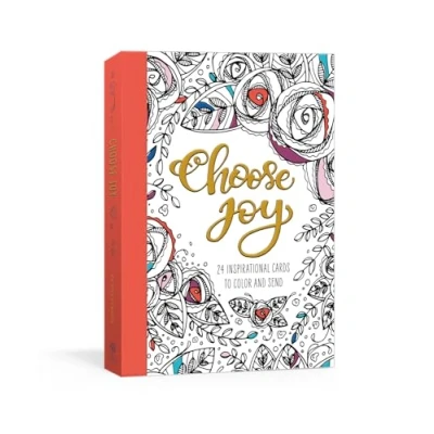 Afbeelding van Choose Joy Postcard Book: 24 Inspirational Cards to Color and Send