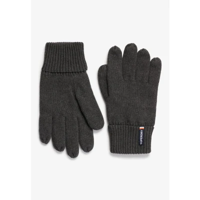 Afbeelding van Superdry Mannen Essential Logo Gebreide Handschoenen Donkergrijs Grootte: 1SIZE