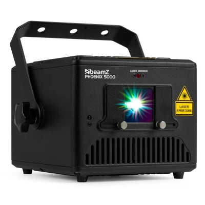 Afbeelding van BeamZ Phoenix5000 laser RGB 5W Met ILDA en DMX Inclusief
