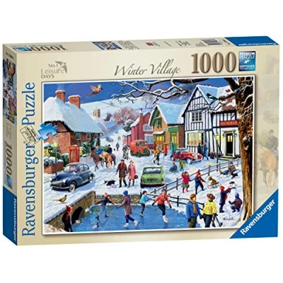 Afbeelding van Ravensburger 13988 Vrijetijdsdagen Leisure Days No.3 The Winter Village Puzzel 1000 stukjes voor volwassenen en kinderen vanaf 12 jaar, meerkleurig, 69,9 x 49,7 0,2 cm