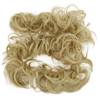 Afbeelding van CAISHA XXL Haarstukje Haarwokkel Opgestoken Volumineus Gekruld Knoet Lichtblond HW39