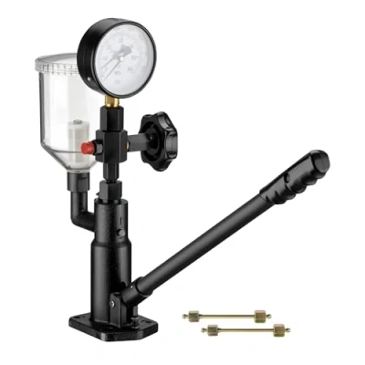 Afbeelding van Wiltec tester voor dieselinjectoren tot 600 bar, injectoren 550 x 270 380 mm met manometer, hendel en adapters, verstuivertester diesel
