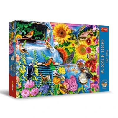 Afbeelding van Trefl Premium Plus Quality Puzzle Tea Time: Idylle platteland, zingende vogels 1000 stukjes, Serie geschilderde nostalgische afbeeldingen, voor volwassenen en kinderen vanaf 12 jaar