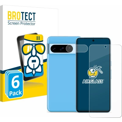 Afbeelding van BROTECT Screenprotector voor Google Pixel 8 Pro (Voor+Camera) Folie Beschermfolie Beschermglas transparant (6 Stuks)