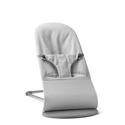 Afbeelding van BabyBjörn Wipstoel Bliss Geweven mélange Lichtgrijs Ergonomisch Verstelbaar Inklapbaar
