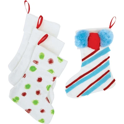 Afbeelding van Colorations Versier je eigen Kerstsok, Set van 12