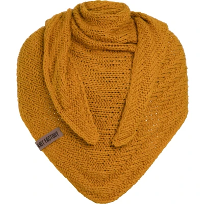 Afbeelding van Knit Factory Sally Halsdoek, Dames, Maat: One Size, Ochre