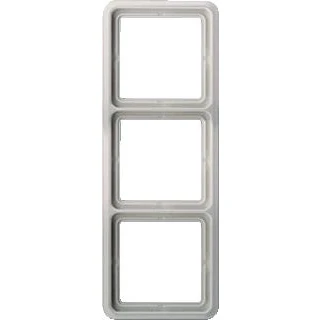 Afbeelding van Jung cd500 3 voudig afdekraam glanzend horizontaal verticaal 223x81mm ip20 platina ral7036 cd 583 pt