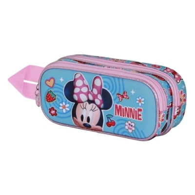 Afbeelding van Disney Minnie Mouse Happiness 3D Dubbele Etui, Blauw, 22 x 10 cm, Blauwe Mouse, Eén maat, Etui