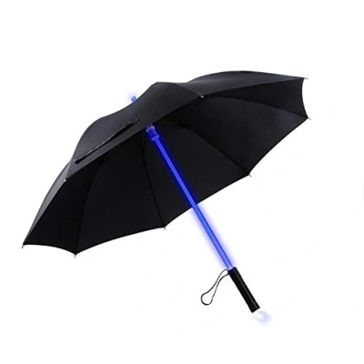 Afbeelding van NEO+ Lichtzwaard LED paraplu met zaklamp. lichten zwarte 7 kleuren, zwart, Klein