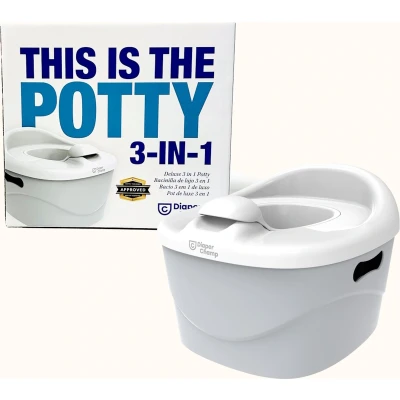 Afbeelding van DiaperChamp PottyChamp Blue/Grey 3 in 1 Potje 6102