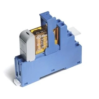 Afbeelding van Finder interfacerelais voet relais moduul clip schroefaansluiting 2x wissel 8a 250vac spoel 110vac contact agni led varistor 48 52 8 110 0060