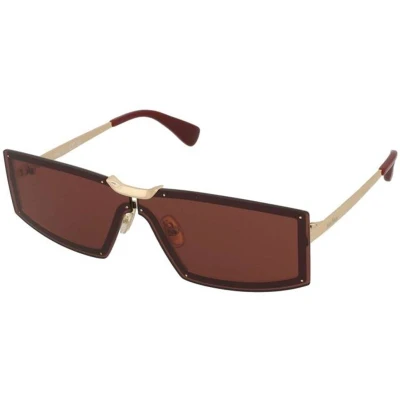 Afbeelding van Max Mara Donna MM0118 32S Occhiali da sole Metallo Oro Bordeaux Squadrata Normale