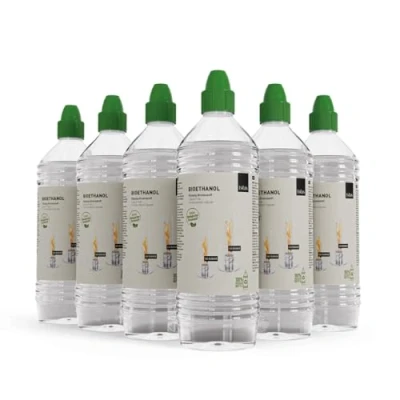 Afbeelding van Höfats Spin 900, 1200, 1500 Sfeerlantaarn Bio Ethanol 1 Liter Set van 6 Stuks Transparant