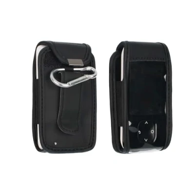 Afbeelding van caseroxx Leren hoesje met riemclip compatibel Dexcom G7 / ONE+ van echt leer, tas en kijkvenster in zwart