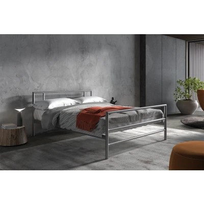 Afbeelding van Bed &#039;Sandro&#039; Grijs 140x200 met lattenbodem (2c)