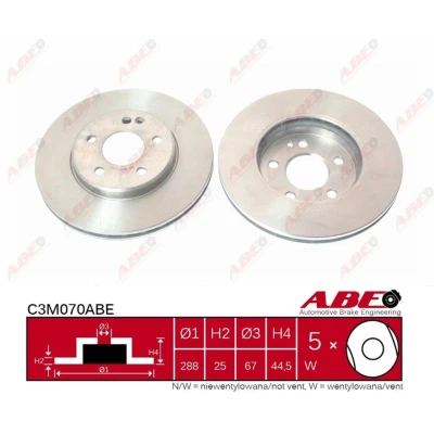 Afbeelding van ABE Remschijven C3M070ABE