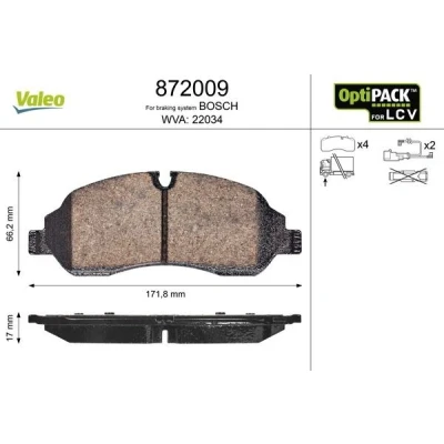 Afbeelding van Valeo Remblokset 872009