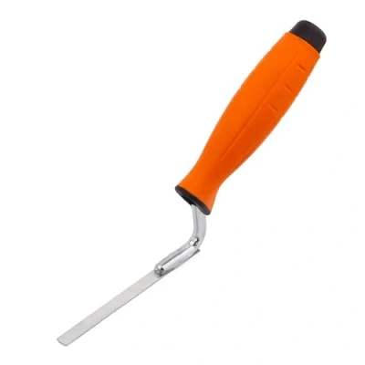 Afbeelding van Mivos Voegentroffel 8 mm roestvrij staal Tuck Pointer voor steenvoegen steen klinker Macon troffel met antislip handvat Made in EU