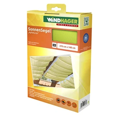 Afbeelding van Windhager Luifel voor kabelspantechniek, serre en terrassen schaduw, kabelspanluifel, 270 x 140 cm, appelgroen, 10880