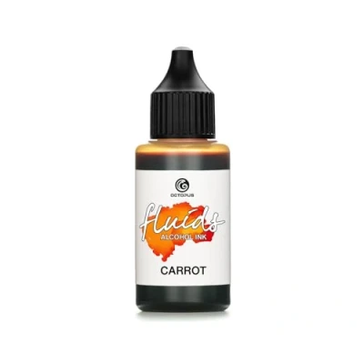 Afbeelding van 30 ml Fluids Alcohol inkt CARROT, alcoholische voor Fluid Art, Resin Art en epoxy hars, ORANJE
