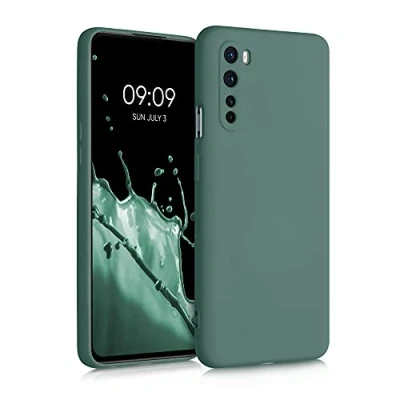 Afbeelding van kwmobile telefoonhoesje compatibel met OnePlus Nord hoesje Zachte case voor smartphone Back cover in dennengroen