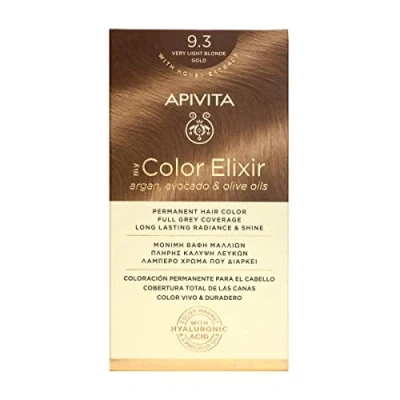 Afbeelding van Apivita Haarverf Hair Colour Color Elixir Permanent 9.3 Very Light Blonde Gold