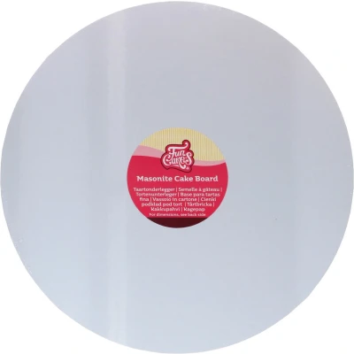 Afbeelding van FunCakes Cake Board Masonite Rond Wit Ø35 cm / 5 mm Taartonderlegger Taartkarton
