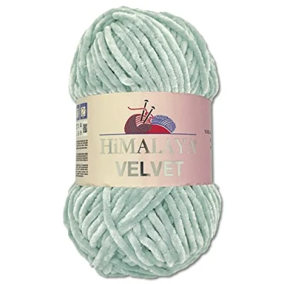 Afbeelding van Wohnkult Himalaya 100 g Velvet Dolphin breiwol, 40 kleuren om uit te kiezen chenille breigaren, pluizige garen, glans, accessoire, kleding, dekens (90025, wolk (grijs))