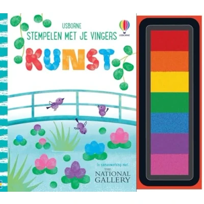 Afbeelding van Uitgeverij usborne stempelen met je vingers kunst