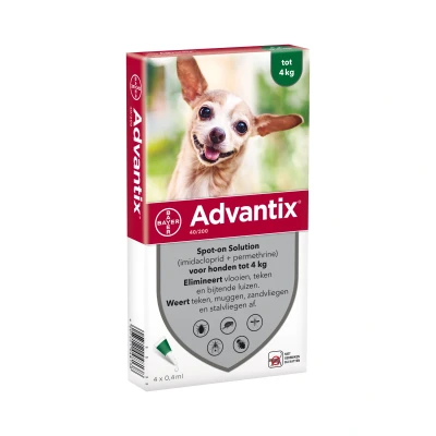 Afbeelding van Advantix Spot On 40/200 tot 4 kg Pipetten