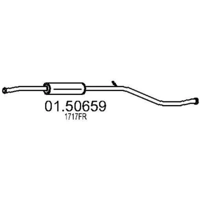 Afbeelding van MTS 01.50659 Middendemper 1800mm PEUGEOT: 206 CC (2D) 1.6 16V 2000 2007