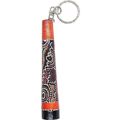 Afbeelding van Didgeridoo sleutelhanger 10 x 2cm handbeschilderd